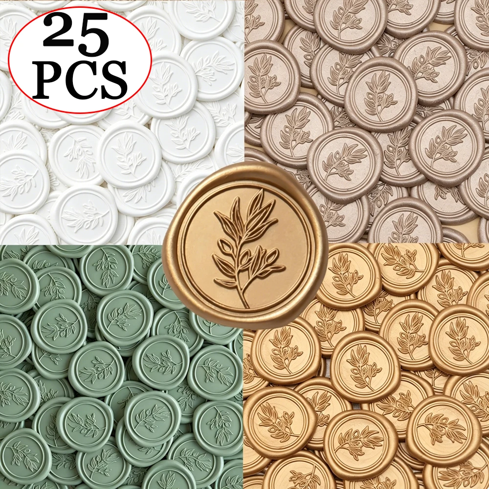 Wedding Sutra - 25pcs/set Olive Branches Leafy Pattern Wax
