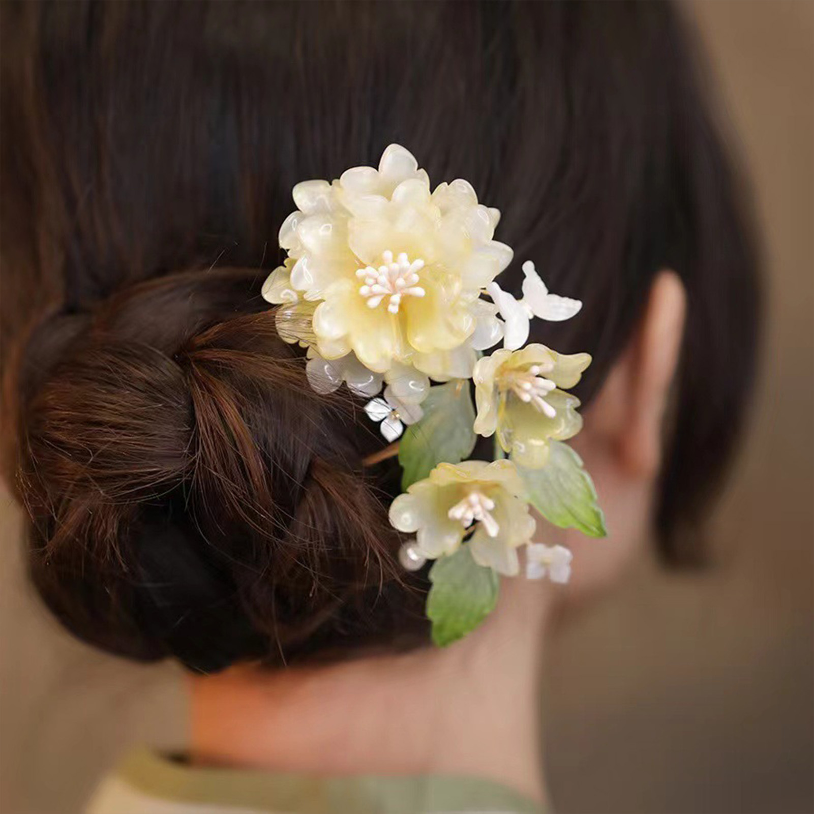 Wedding Supply Store - Flower U-shaped Hairpin Chinese Hanfu Hair