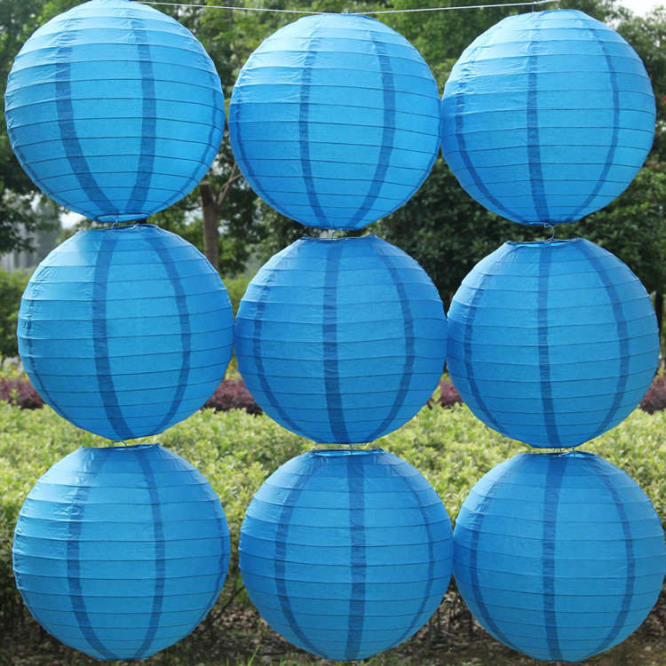 Blue Color China Paper Lantern - Wedding Event Supply recension och pris