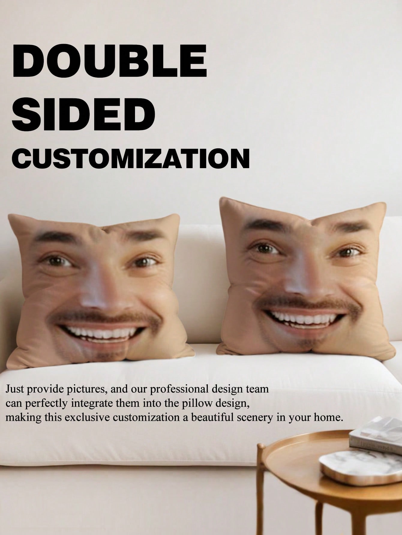 1pc Custom Face Square Pillow  - Wedding Party Supply recension och pris
