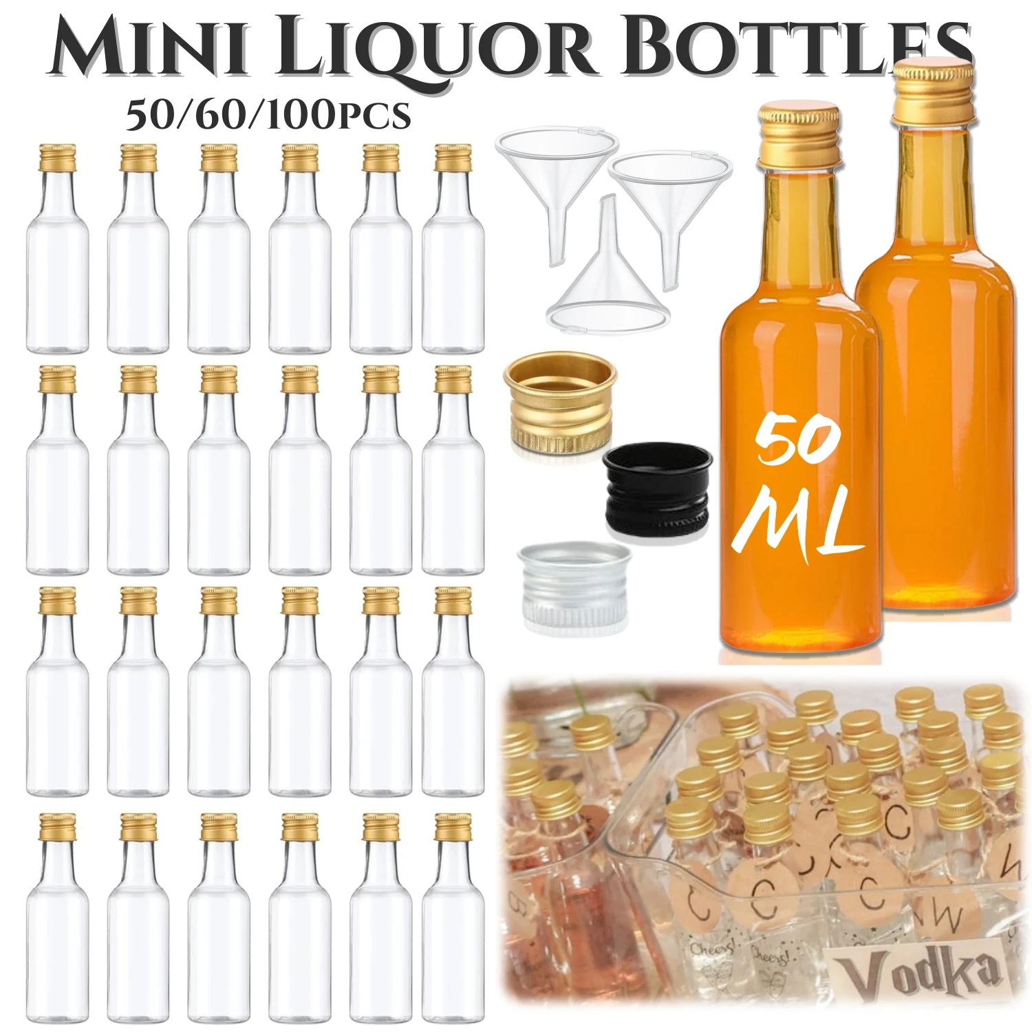50-100Pcs 1.7oz Mini Liquor Bo - Wedding Alcohol Supply recension och pris