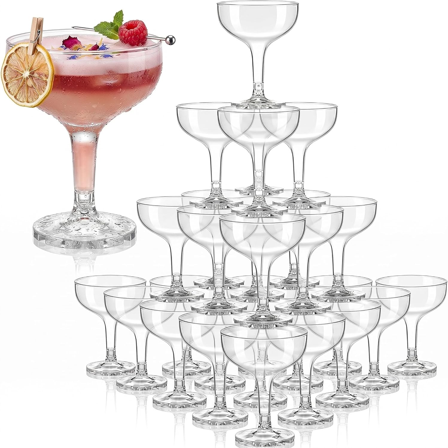 4-Tier Plastic Champagne Tower - Champagne Tower Set recension och pris