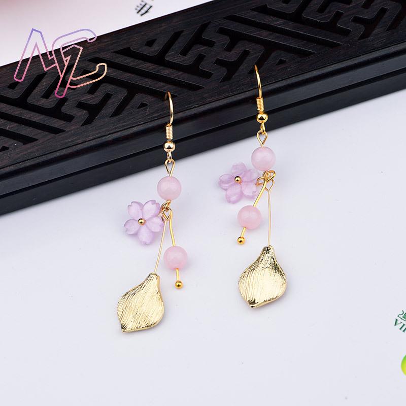 Pink Natural Jade Flower Earri - Wedding Yes recension och pris