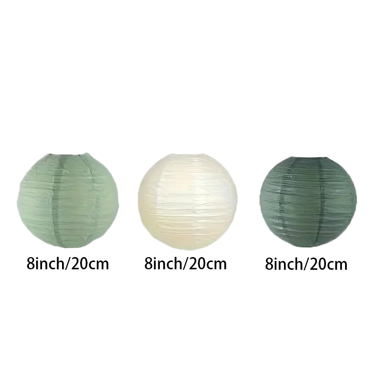 3Pcs Round Hanging Sage Green  - Wedding Event Supply recension och pris