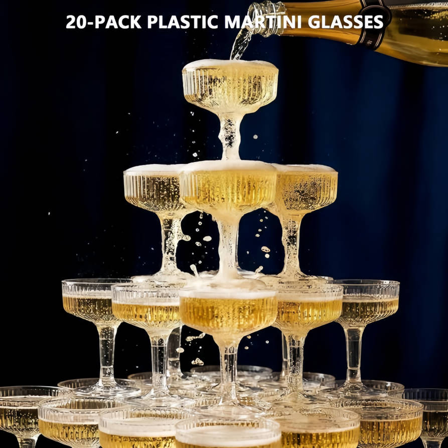 4-6Tier Plastic Champagne Towe - Champagne Tower Set recension och pris