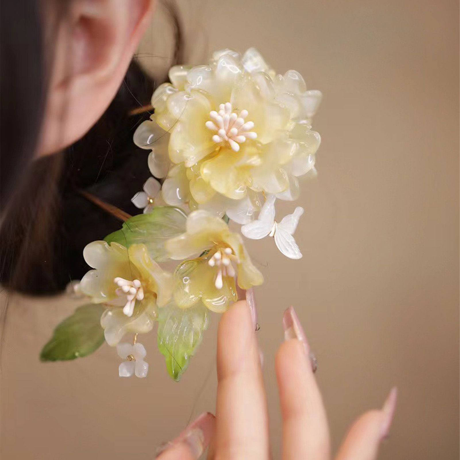 Flower U-shaped Hairpin Chines - Wedding Supply Store recension och pris