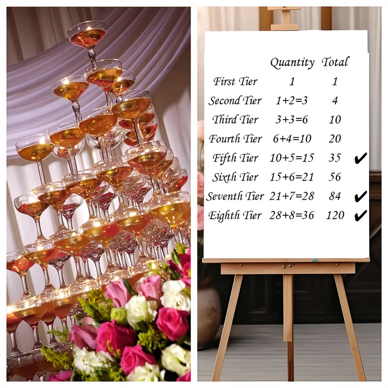 Clear Plastic Champagne Tower  - Champagne Tower Set recension och pris