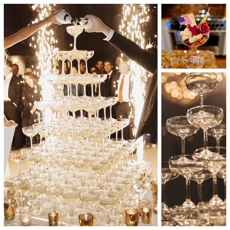 Clear Plastic Champagne Tower  - Champagne Tower Set recension och pris