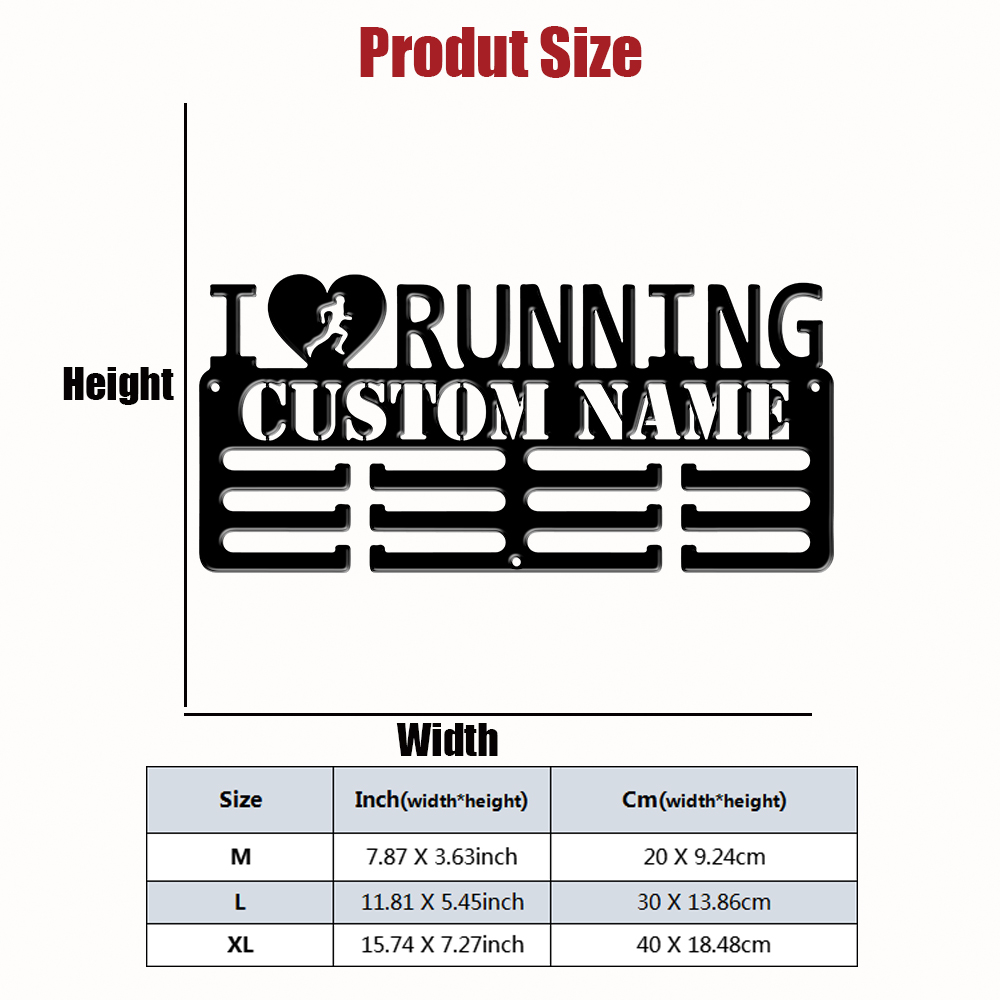 Custom I Love Running Metal Me - Wedding Party Supply recension och pris