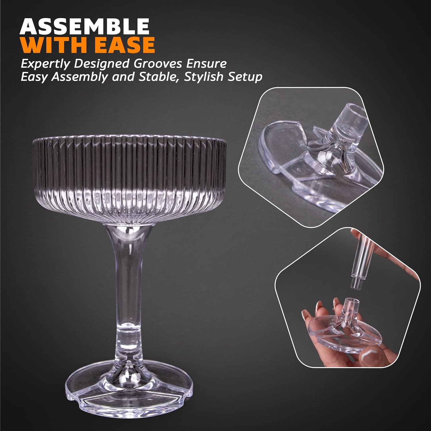 20-60PCS ACRYLIC Champagne Tow - Champagne Tower Set recension och pris