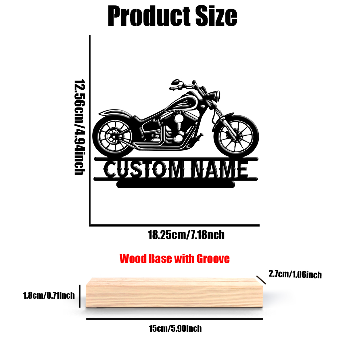 1Pc Csutom Name Road Motorbike - Wedding Party Supply recension och pris